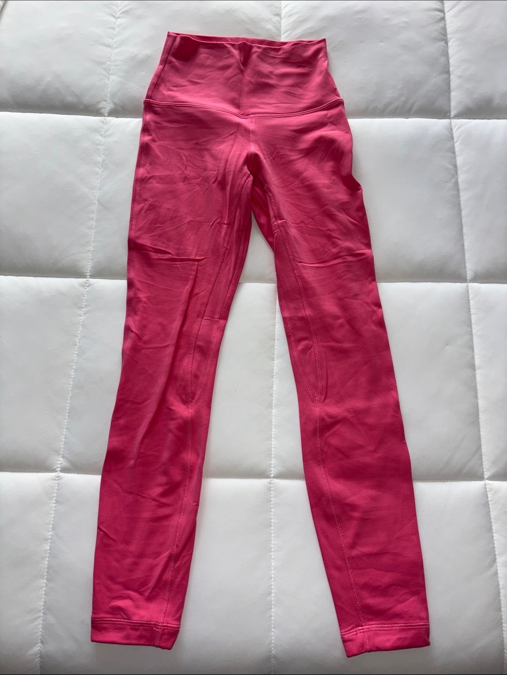 25" Pink Lululemon Nulu Fabric Leggings